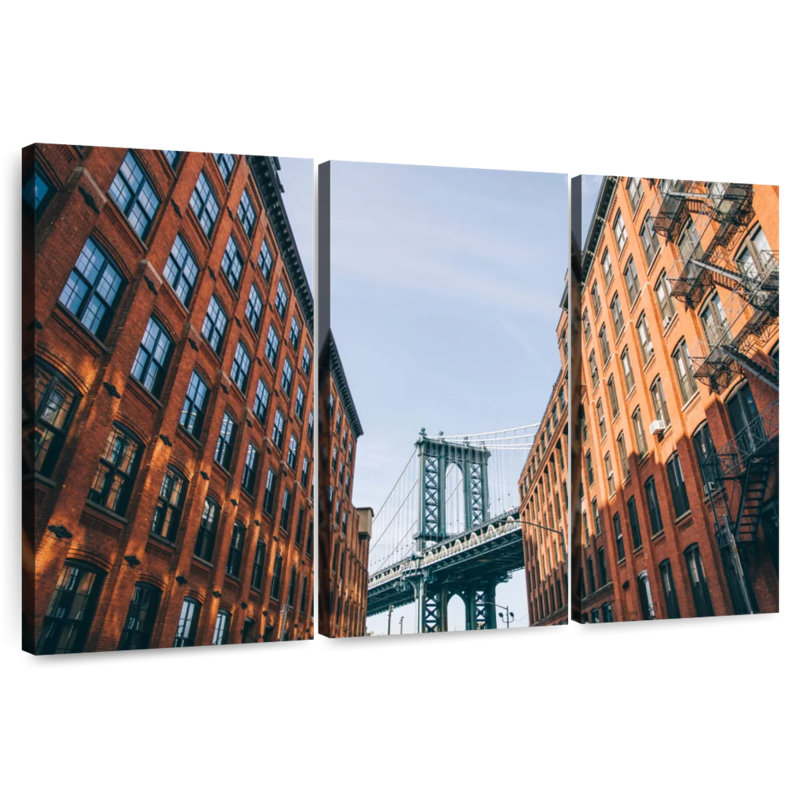 Lilie Manhattan Bridge Street Scenery, 42" H x 65" W