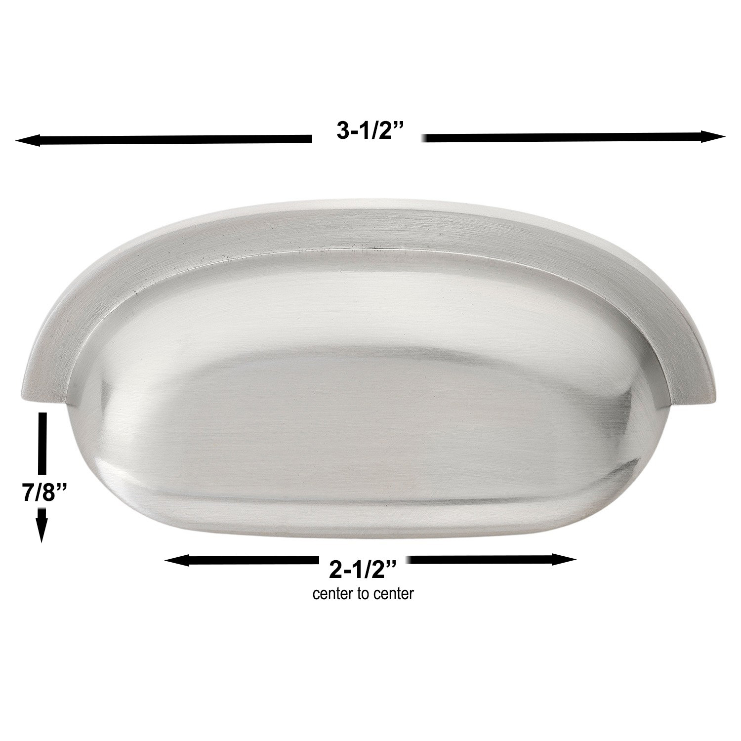 Classic 3" Center to Center Cup/Bin Pull, Champagne Gold