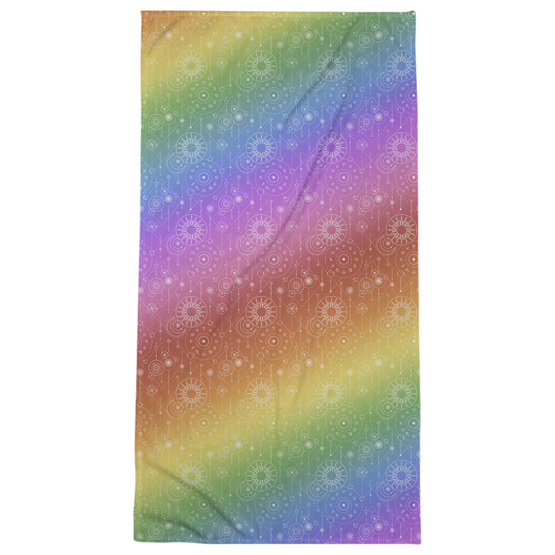 Serviette de plage Katelyn Elizabeth, Noir / Rouge / Blanc