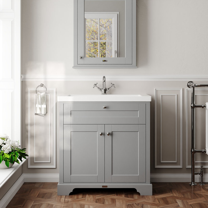 Old London Bathroom Vanity, Storm Grey, 813 cm