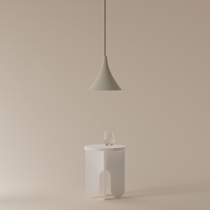 Gota Pendant Light, Sand, Black, 20" H x 9.84" W x 9.84" D