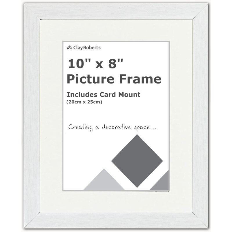 Picture Frame with Mat, White