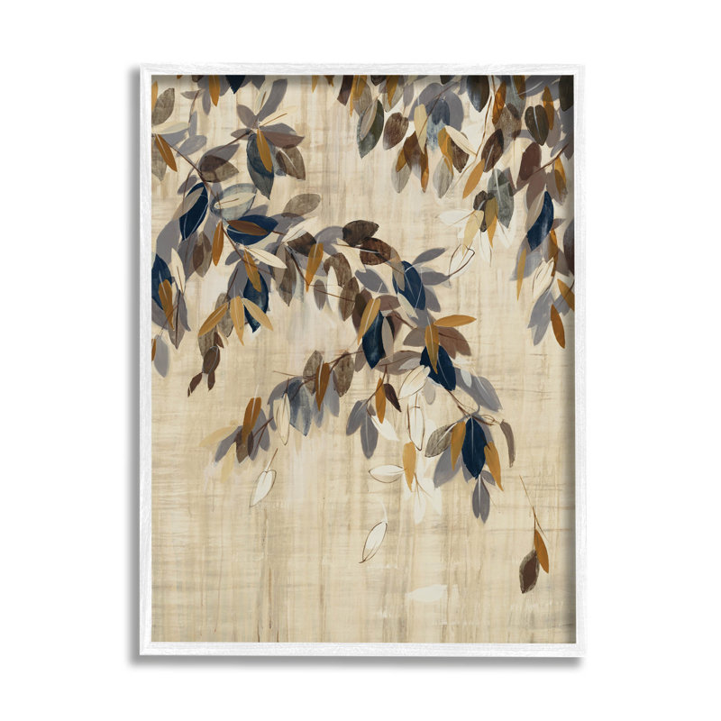 Boho, arbre neutre, estampe numérique par Liz Jardine, H 14 po x l 11 po x P 1,5 po, Giclée encadrée blanc bord de mer