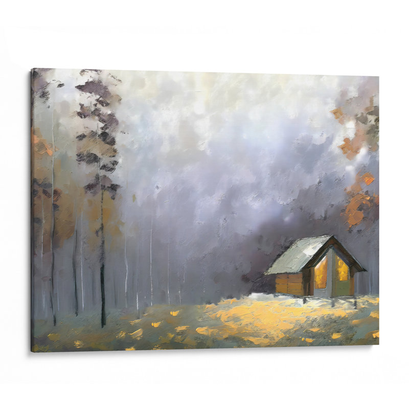 Autumn Cabin, 45" H x 60" W