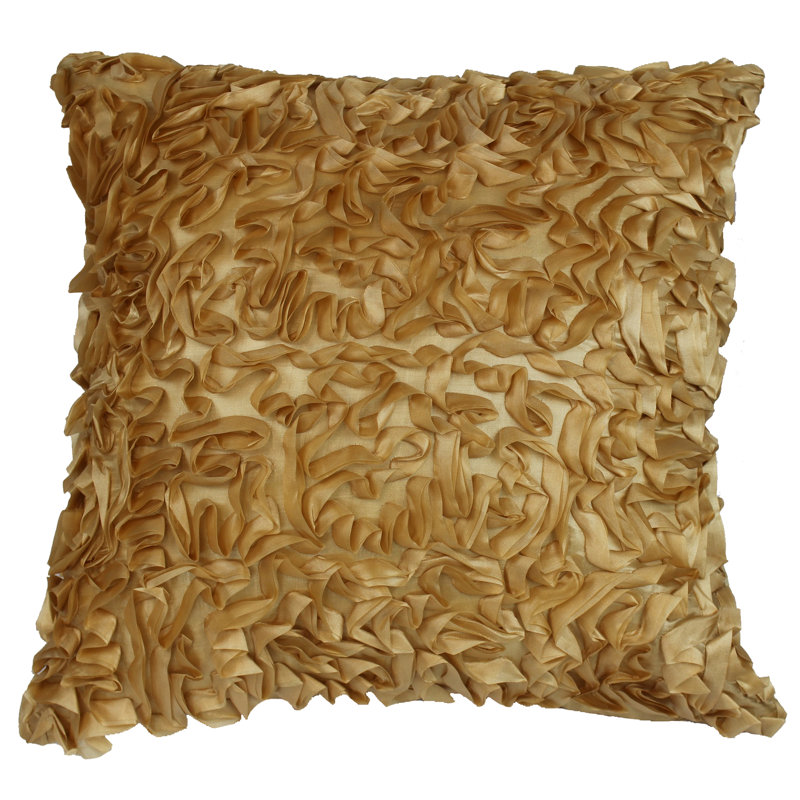 Silky Abstract 3D Design Pillow Cover, Brown