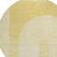 Tapis extérieur rond lavable à motif géométrique ivoire et jaune 8 pi