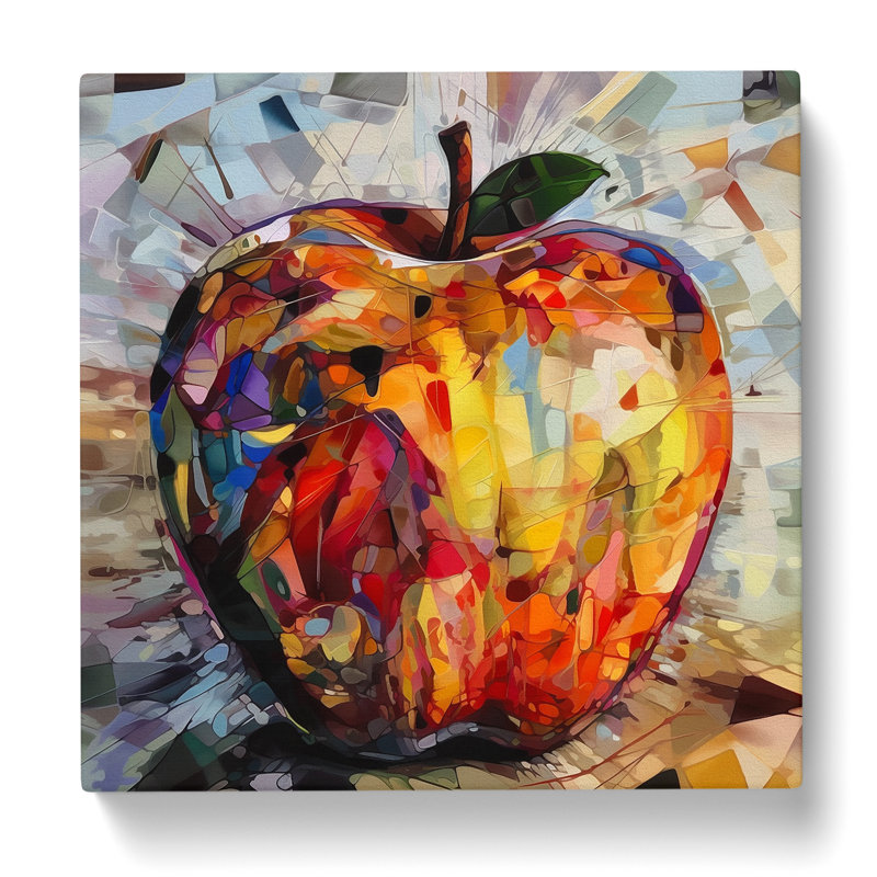 Apple Modern Art - Wrapped Canvas - Framed Print, 50cm H x 50cm W x 3cm D