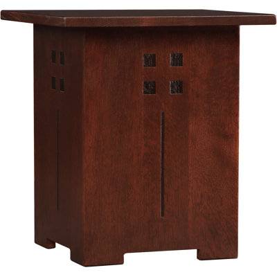Highlands Solid Wood Pedestal End Table