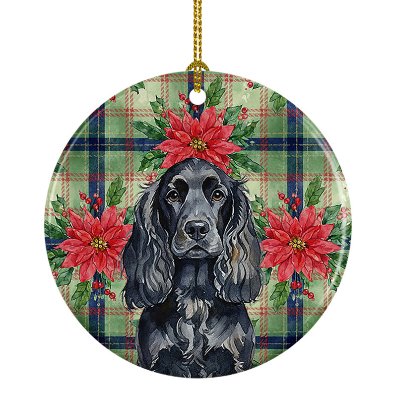 Ornement de Noël en forme d'épagneul cocker noir anglais, Épagneul cocker anglais noir