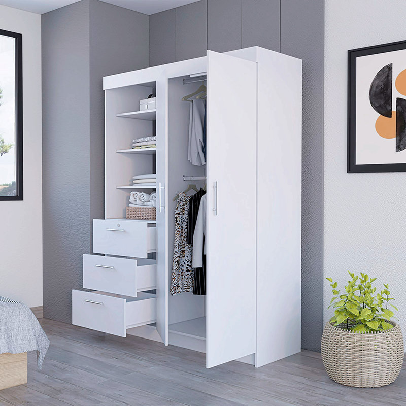 Armoire pour vêtements, chambre à coucher, Blanc