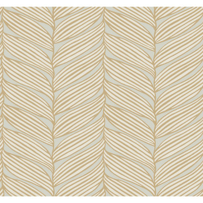 Luminous Leaves Floral Metallic Wallpaper Roll