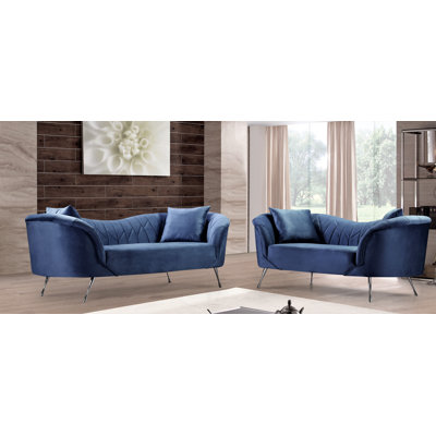 2 - Piece Velvet Living Room Set