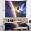 Spacescape planet et comet in space tapestry-28504709