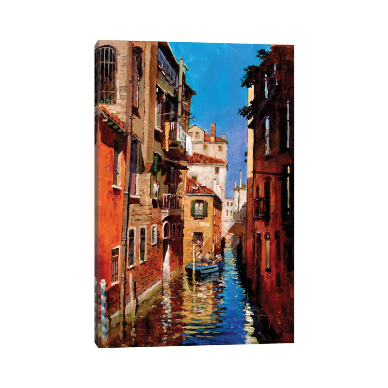 "Dorsoduro" par John Haskins, reproduction d’art, Toile tendue, H 12 po x l 8 po x P 0,75 po