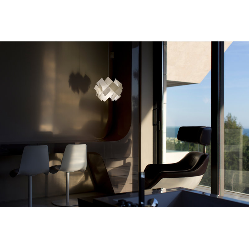 1 - Light Pendant, E26 Base, Natural Cherry, Matte Black
