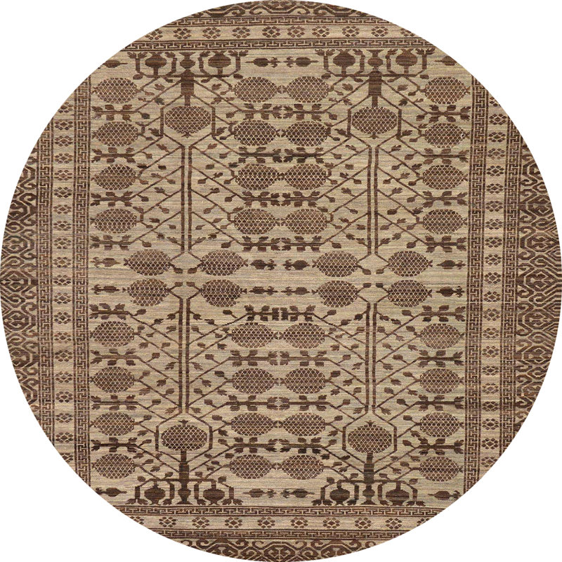 Abstract Indoor Rug, Round 6'