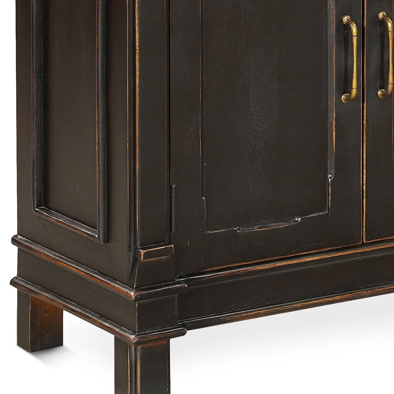 Trento 100" Sideboard in Distressed Black