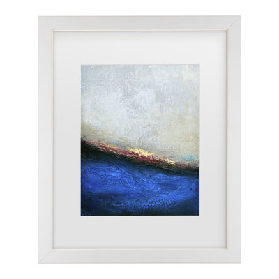 Bolog Alyson Storms Slate Wave Matted Framed Art