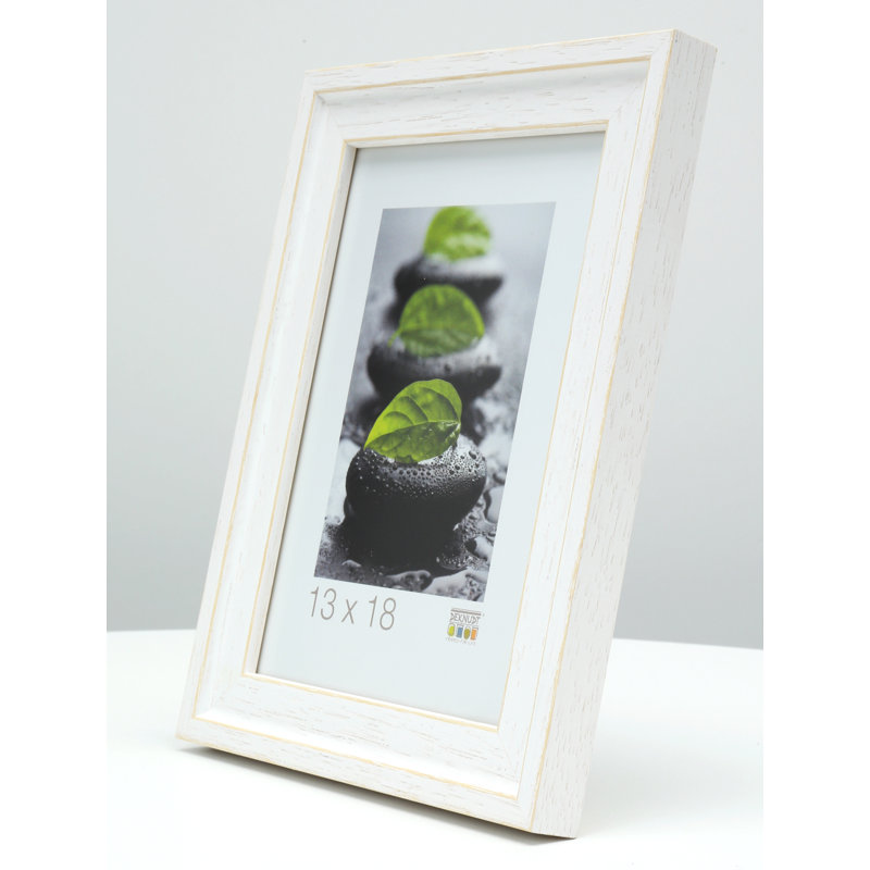 Duncanville Wood Embossed Picture Frame, White, 34cm H x 34cm W x 1.8cm D