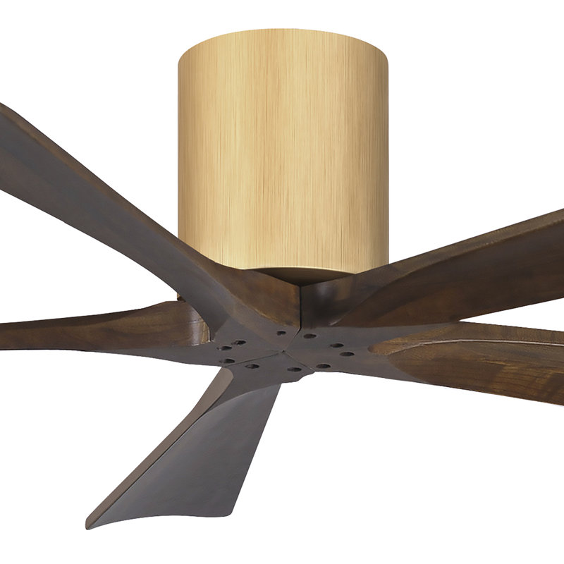 Ventilateur à pales encastré 5 pales Irene, 52", Naturel, Ton noyer