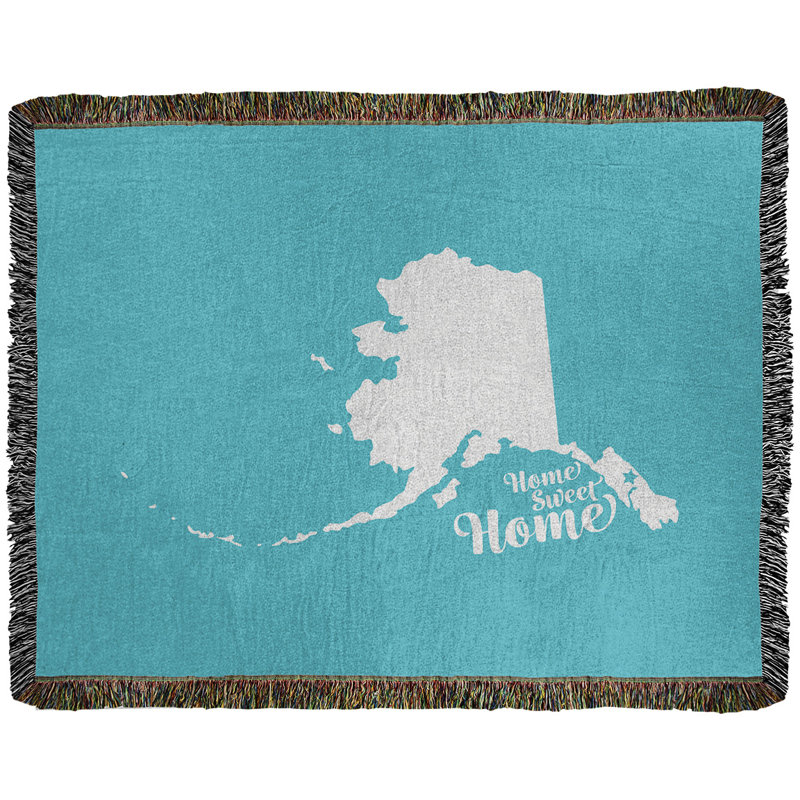 Jeté en coton tissé juneau doux, Bleu sarcelle, l 50 po x L 60 po