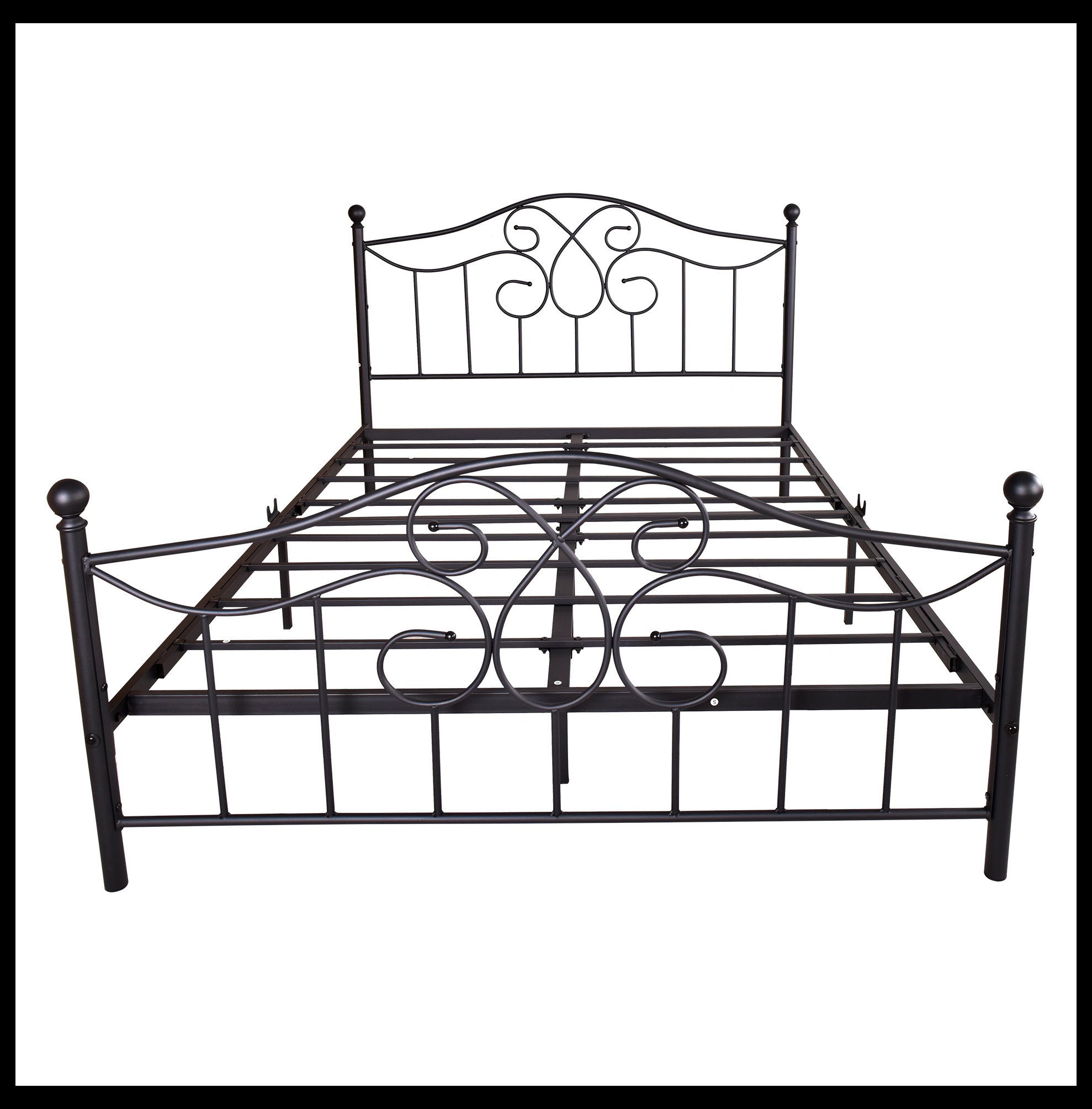Winston Porter Peryl Metal OpenFrame Bed Wayfair