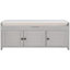 Banc de rangement avec 3 portes en forme de volet, banc à chaussures avec coussin amovible et rangement caché-767540046