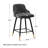Swivel Upholstered 26"/29" Counter & Bar Stool With Solid Metal Frame and Velvet Back-1125635294-1108902028