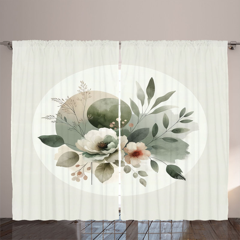 Semi Sheer Curtain Pair, 54" W x 108" L