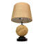 Ensemble de 2 lampes de table de style marin côtier, en corde naturelle et résine, avec abat-jour en tissu, hauteur 48 cm (19 pouces).