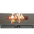 Smoked Glass Metal Rectangle Fire Pit