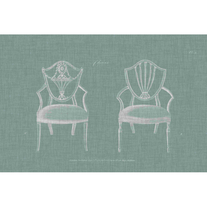 Chaises Hepple Blanc III, H 8 po x l 12 po