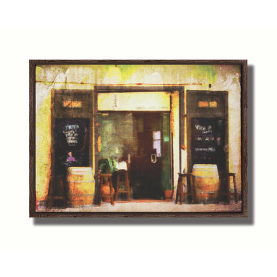 Bar à tapas de Hal Halli. Toile giclée sur toile tendue avec cadre flottant