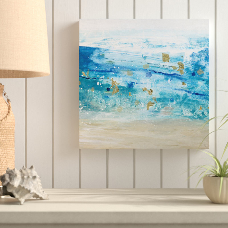 'Sea Glass Summer I' Framed Print, Wrapped Canvas, 32" H x 32" W x 2" D