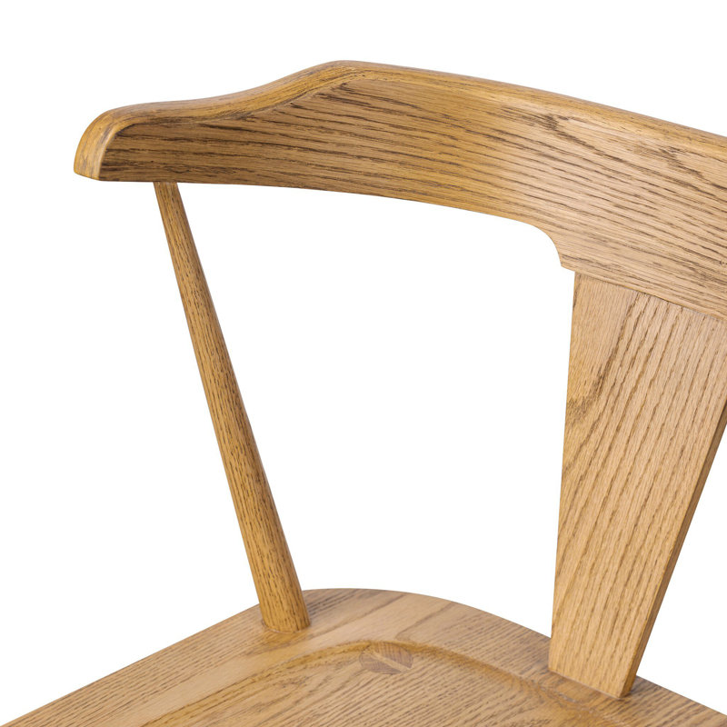 Garth Solid Wood Bar Stool, Sandy Oak, Bar Stool (29" Seat Height)