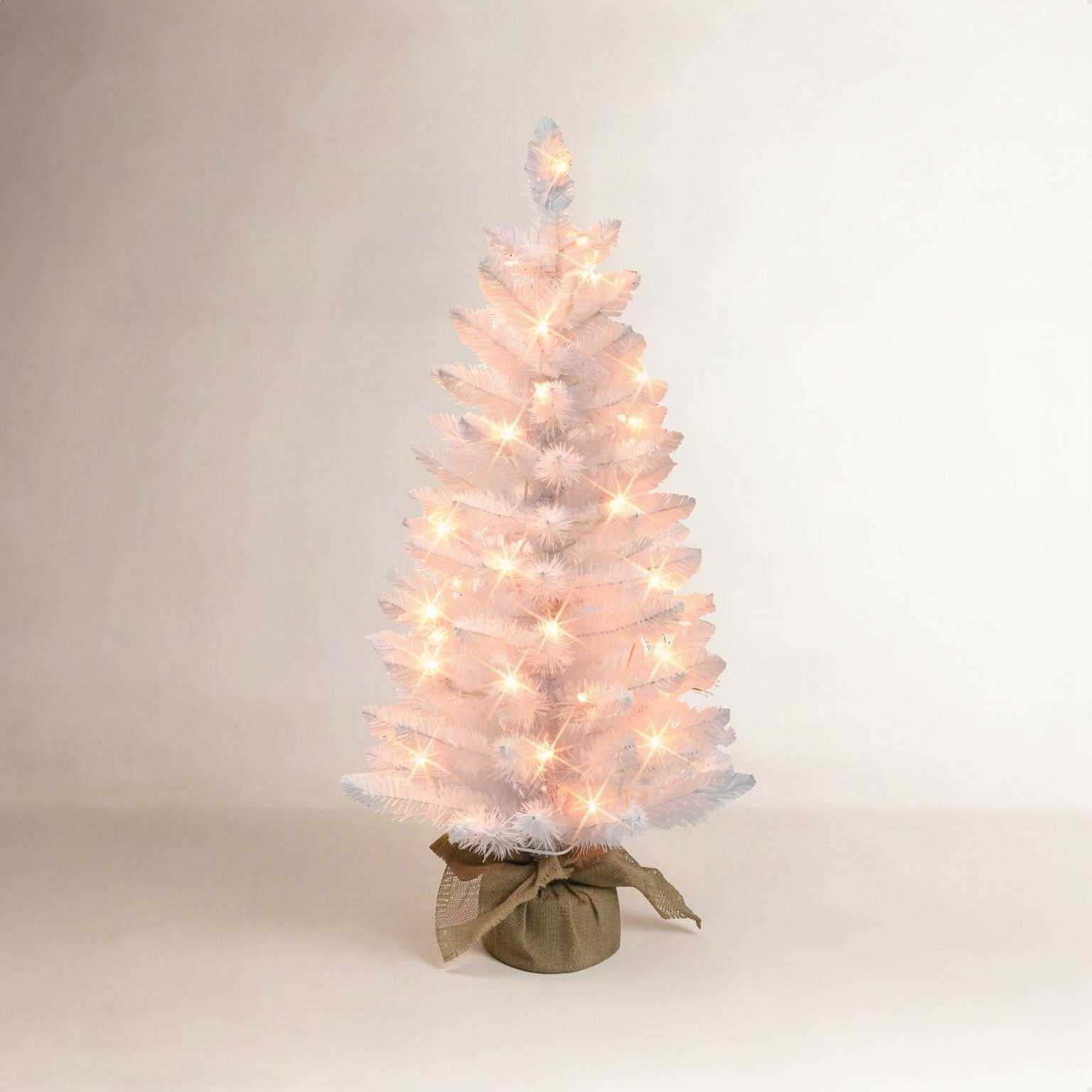 36' Lighted Artificial Fir Christmas Tree