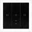 Armoire six portes Maya, chambre, noir / blanc