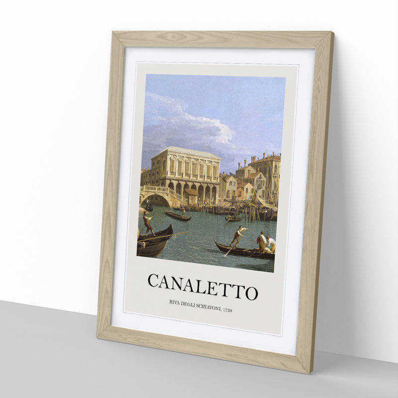 Riva Degli Schiavoni in Venice by Giovanni Canaletto - Picture Frame Graphic Art, 65cm H x 48cm W x 2cm D
