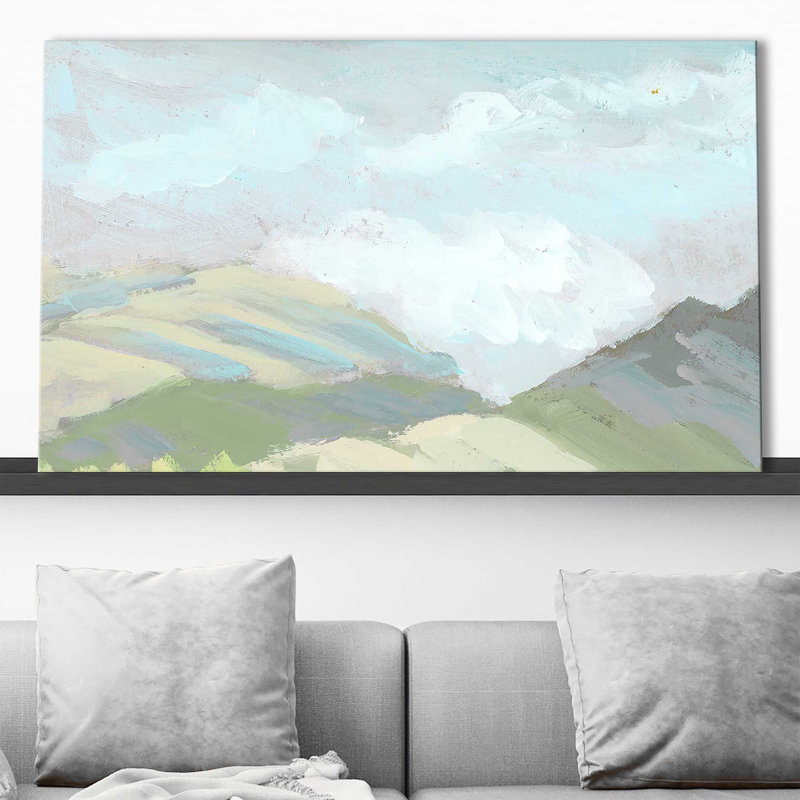 Hill View par Shel - Peinture, Toile tendue, H 36 po x l 60 po x P 1,5 po