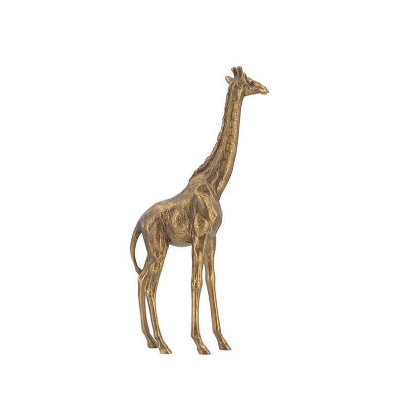 Girafe Wheaton cuivre, H 15,9 po x l 2,8 po x P 8,3 po