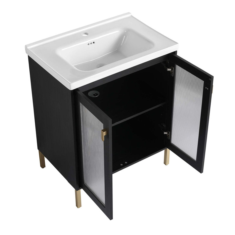 Meuble-lavabo simple 18,5 po avec dessus Awaah