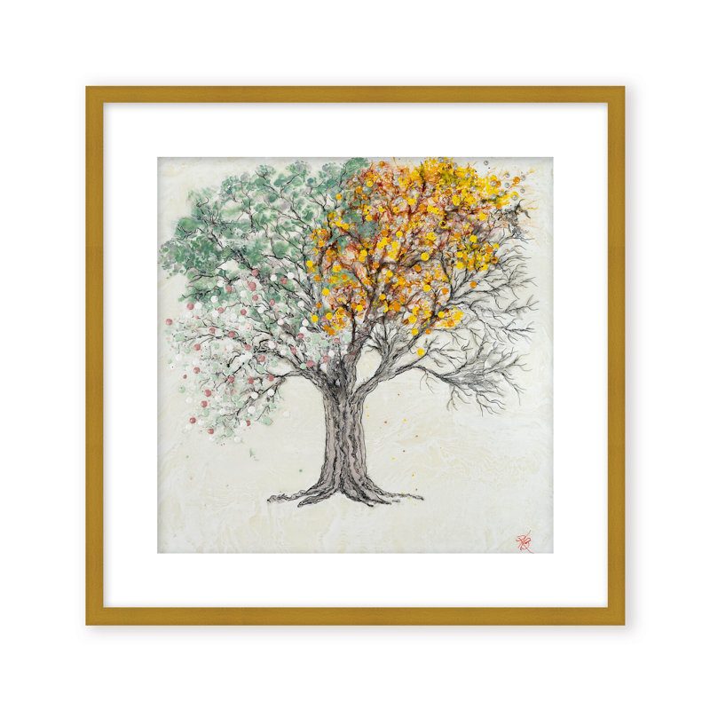 Nature Inspired "Changing Seasons" Canvas Wall Art By , 30" H x 30" W, Framed Canvas, Brown