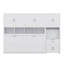 Lit simple escamotable avec placard, tiroirs et bureau