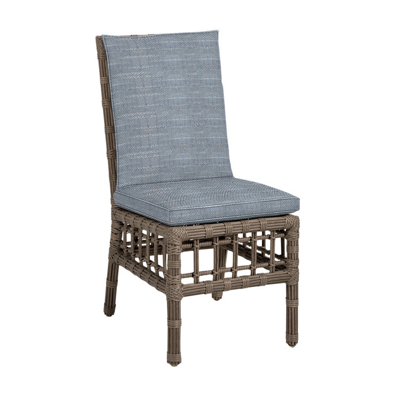 Newport Woven Side Chair - Burlap, Rollo Chambray, Welt, Newport #66 Burlap