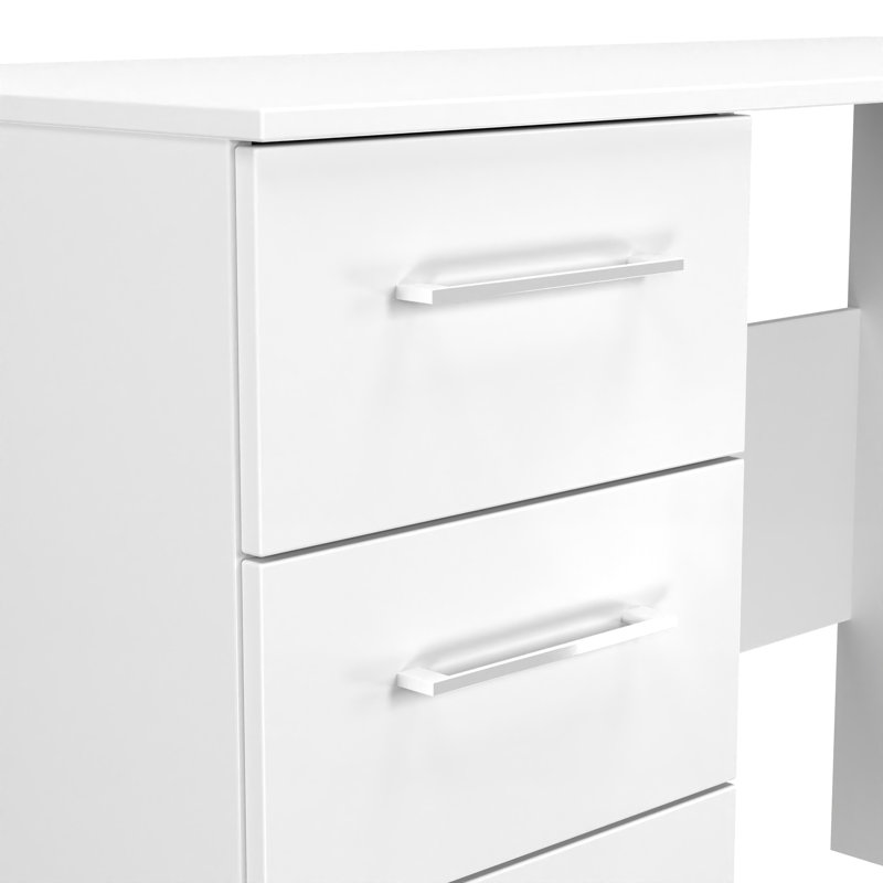 Talhaa 3 Drawer Vanity (Ready Assembled), White Matt