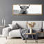 «Animals Highland Cow», portrait en noir et blanc sur toile-98042248-111176158
