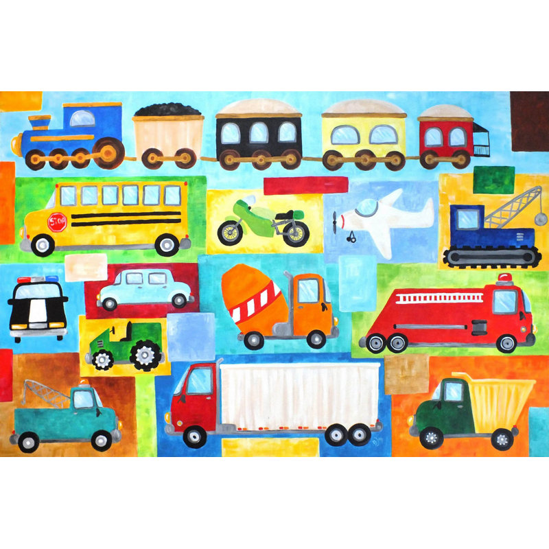 "Blomquist", trains de Karlov et reproduction d'art sur toile tendue, 16 po x 24 po