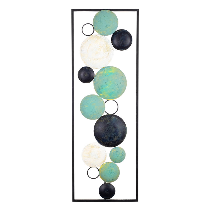 Hand-Painted Decorative Metal Wall Accessory, 35.4 x 12.6 inches | 100% Metal Construction, Thickness: 0.06 inches | Unique Design with Wall-Mounting Feature, Adds Elegance & Character to Any Room