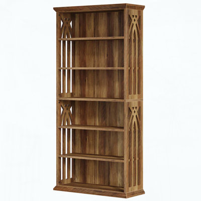 6-Tier Farmhouse Bookshelf with 350 lb Capacity