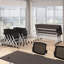 Table de formation pliante Bush Business Furniture Envision 60W avec œillets électriques et 2 chaises-105356680-105356681